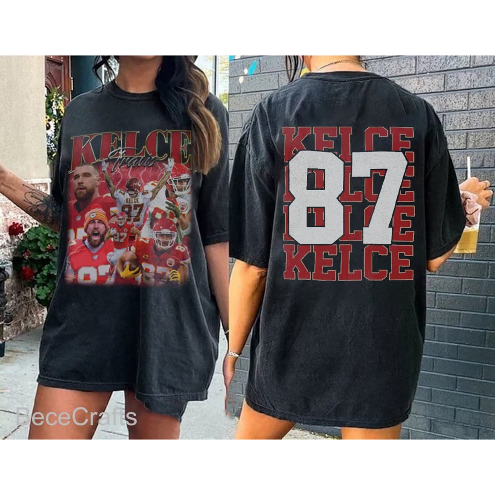Travis Kelce Shirt Color Football Shirt Classic 90S Graphic 2 Sided